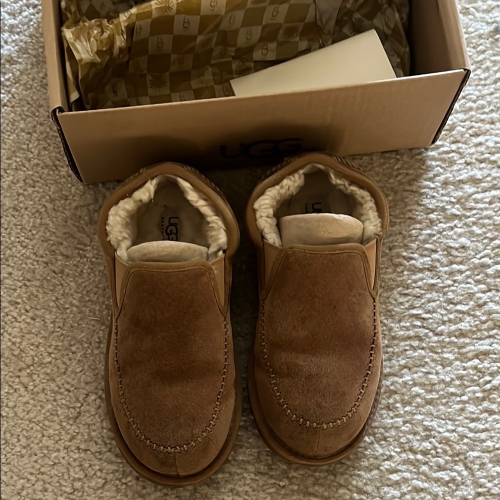 UGG Brown Suede Cozy Slip-Ons
